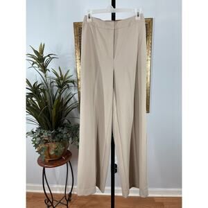 Nordstrom Dress Pants Women's Size 4 Beige Wide-Leg Quiet Luxury Minimalist